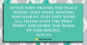 Praying Powerful Prayers (Acts 4:31) - Your Daily Bible Verse - July 11