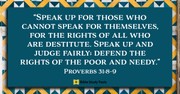 Speak Up for Those Who Cannot (Proverbs 31:8-9) - Your Daily Bible Verse - September 7