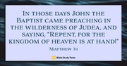 If John the Baptist Were Alive Today (Matthew 3:1) - Your Daily Bible Verse - October 2