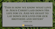 How Do We Know What Love Is? (1 John 3:16) - Your Daily Bible Verse - November 11