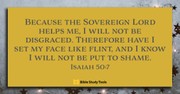 Set Your Face Like a Flint (Isaiah 50:7) - Your Daily Bible Verse - January 2