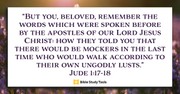 Don’t Be Alarmed (Jude 17-18) - Your Daily Bible Verse - March 30