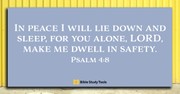 A Psalm for Peaceful Sleep (Psalm 4:8) - Your Daily Bible Verse - April 2