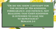 How Does God’s Kindness Lead to Repentance? (Romans 2:4) - Your Daily Bible Verse - June 19