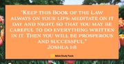 How to Succeed in Life (Joshua 1:8) - Your Daily Bible Verse - June 20