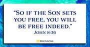 You Will Be Free Indeed (John 8:36) - Your Daily Bible Verse - July 15