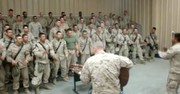 Group Of Marines Sing 'Lord, I Lift Your Name On High'