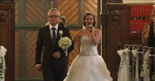 Bride And Dad Sing 'You Raise Me Up' Wedding Duet Walking Down Aisle