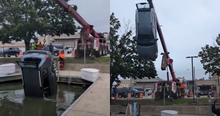 Mom and Stranger Save Small Child After Car Plunges Into a Marina