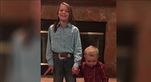 Adorable Brother Joins In When Sister Sings 'I'll Fly Away' 