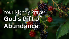 God's Gift of Abundance | Your Nightly Prayer