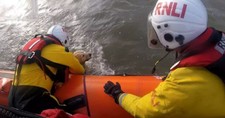 Golden Retriever Saved by Lifeboat Crew after Running into the Ocean after a Scare