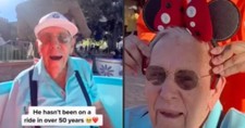 Stranger Takes Old Man to Disneyland and the 100-Year-Old Veteran Has a Blast