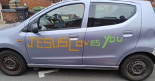 Driver in UK Loses Car Insurance After 'Jesus Loves You' Message on Vehicle