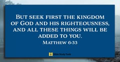 Keeping First Things First (Matthew 6:33) - Your Daily Bible Verse - May 1