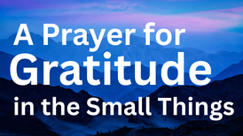 A Prayer for Gratitude in the Small Things | Your Daily Prayer
