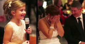 Precious Flower Girl Sings ‘Love Is An Open Door’ At Wedding Reception