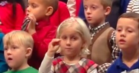 Little Girl With Deaf Parents Signs For Them During Christmas Concert