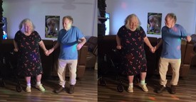 Elderly Couple Charms with Sweet Dance to 'Have You Ever Seen The Rain?'