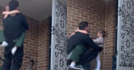 Children's Sweet Reaction to Father's Surprise Return Will Melt Your Heart