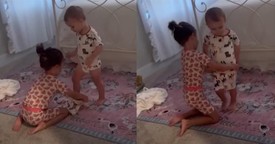 Big Sister Dresses Little Brother and Their Conversation is Priceless