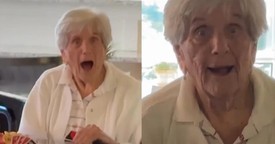 Grandmother's Precious Reaction to Her Granddaughter's Surprise Visit