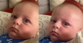 Baby’s Less-Than-Thrilled Reaction to Mom Waking Him Up Is Absolutely Hilarious