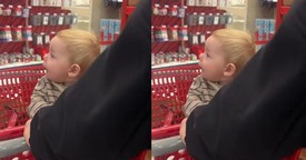 Toddler's Priceless Reaction to Christmas Display Will Melt Your Heart