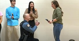 Officer Chooses Adorably Sweet Way to Propose to His Teacher Girlfriend