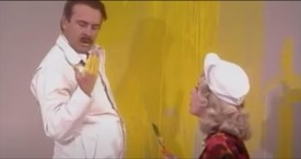 Tim Conway as Mr. Tudball Struggles to Paint His Office with Mrs. Wiggins