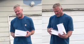 Dad Receives Belated Birthday Gift That Leaves Him Speechless
