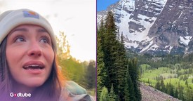 Woman’s Emotional Reaction to Stunning View in Colorado