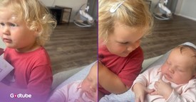 Toddler Hilariously Gets Annoyed When 2-Week-Old Won't Answer This Question