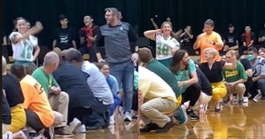 Teachers And Cheerleaders Face Off In Epic Dance Duel