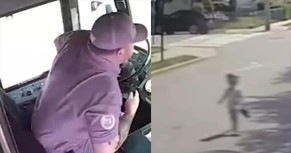 Quick-Thinking Bus Driver Saves Child Running Down Busy Street