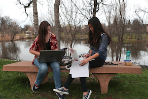 Simpson University students outside, top colleges in CA