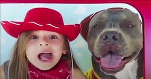 Girl Sings 'You've Got A Friend In Me' To Her Pit Bull