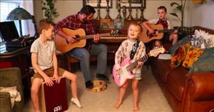 Dad And Kids Play Talented Rendition Of 'Baba O'Riley' In Living Room