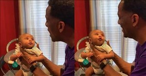 Grandpa and Infant's Adorable Duet Will Melt Your Heart