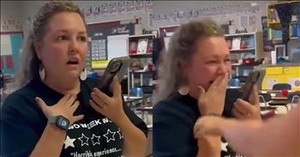 Teacher Finds Out She’s Pregnant and Her Co-Workers React with Pure Joy