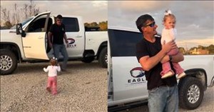 Toddler’s Adorable Welcome for Her Returning Father