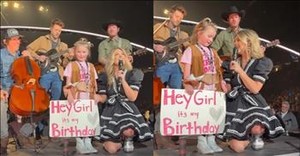 Anne Wilson Brings Little Fan on Stage for a Special Birthday Serenade