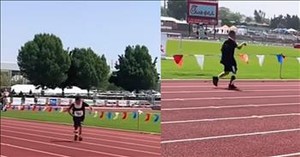 Young Man Runs Off the Track Mid-Race for the Most Heartwarming Reason