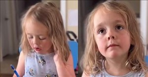 Adorable Little Girl Charms Everyone While Playing Librarian