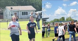 Young Runner Slows Down to Help a Struggling Competitor