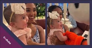Baby’s Adorable Reaction to Meeting Beloved Disney Character Melts Hearts