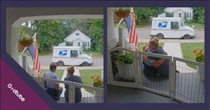 Kindhearted Mailman Comforts Woman During Difficult Moment