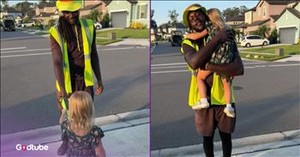 Children Share Heartwarming Goodbye with Beloved Sanitation Worker