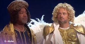 Nate Bargatze Plays an Angel Explaining Christmas Traditions in Hysterical Skit