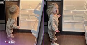Youngster has Hilariously Unexpected Reaction After Seeing Empty Fridge